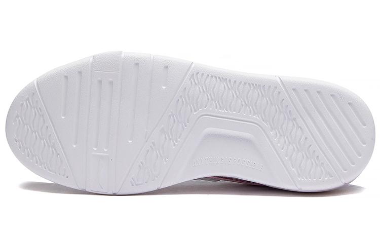 LiNing Lite Slip Resistant, Abrasion Resistant, Lightweight Low Top Skateboard Shoes Women's White Pink Purple AGCS098-2