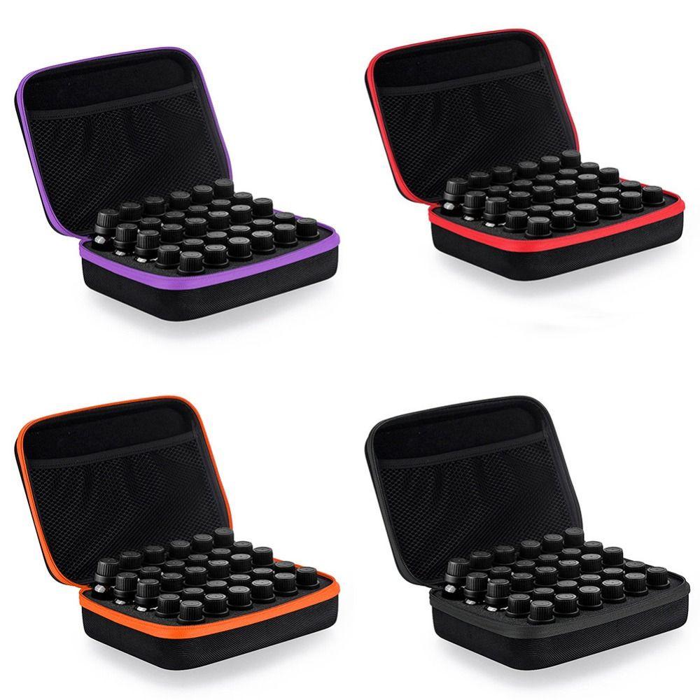 Portable Essential Oils Carrying Case EVA 30 Slots Essential Oil Organizer Bag 15ml Bottles Hard Shell Nail Polish Storage Bag