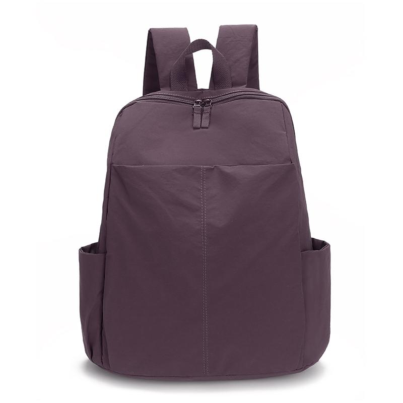 Women's Large Capacity Backpack Men Solid Color Backpack Student Schoolbag
