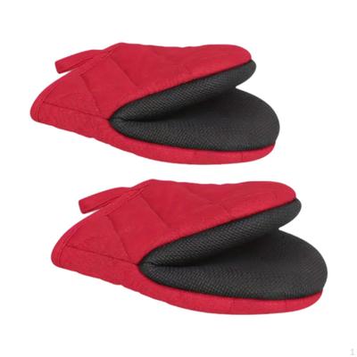 2er-Pack Mini-Ofenhandschuhe mit Schlaufe zum Aufhängen, Küchenzubehör Mikrowelle und BBQ
