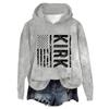 Women's Hooded Long Sleeve Printed Flannel Top Hooded Sweatshirt