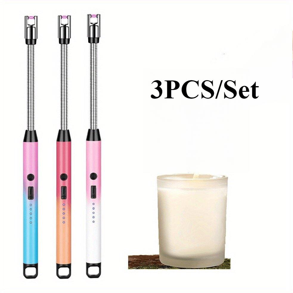 3PCS/Set Gradient Color No Flame 360 Degree Rotating Lighter, Aromatherapy Candle Stove Igniter Electric Lighter,cool Lighter