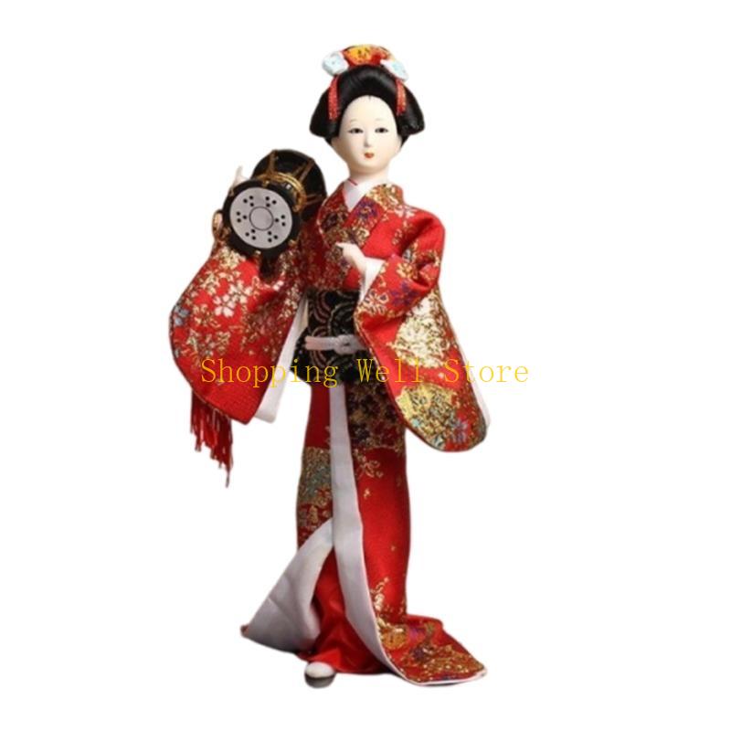 KX4B Japanese Kimono Dolls Table Centerpieces Figurine Ornament for Restaurant Decors