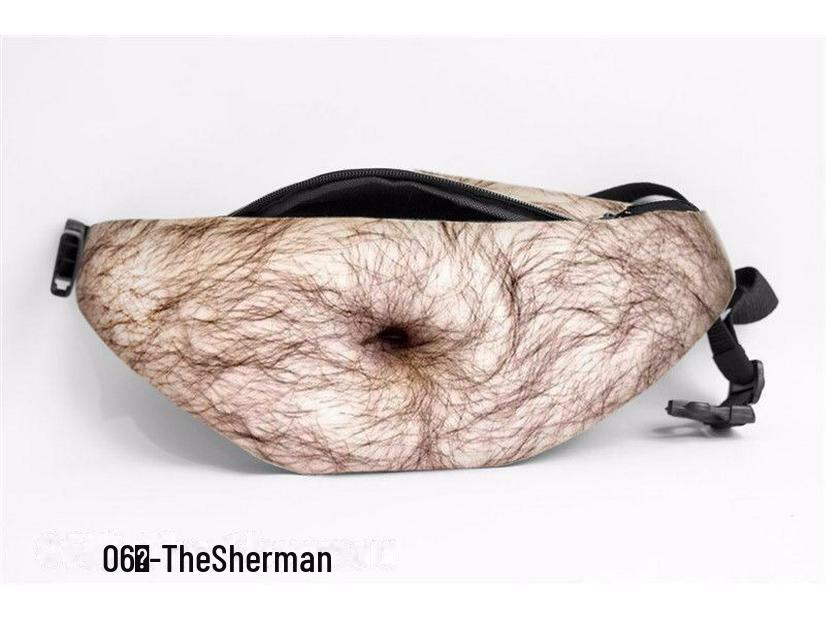 Artificial Leather Beer Belly Waist Bag - Anti-Harassment Coin Purse