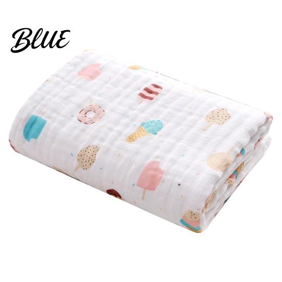 Baby Blanket Wrap Thin Swaddling Cotton Cartoon Body Dry Eye-catching Keep Newborn Printed Cloth