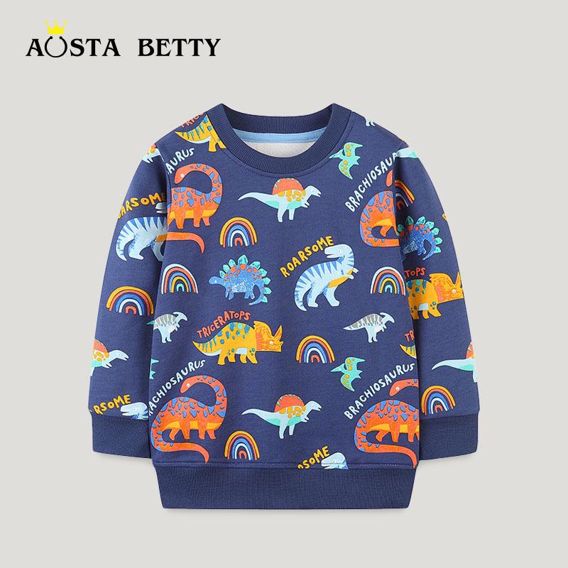 

Детский махровый свитшот с мультяшным принтом - Европейский и американский стиль, Длинный рукав, Милый осенний топ 4 Years (110 cm)