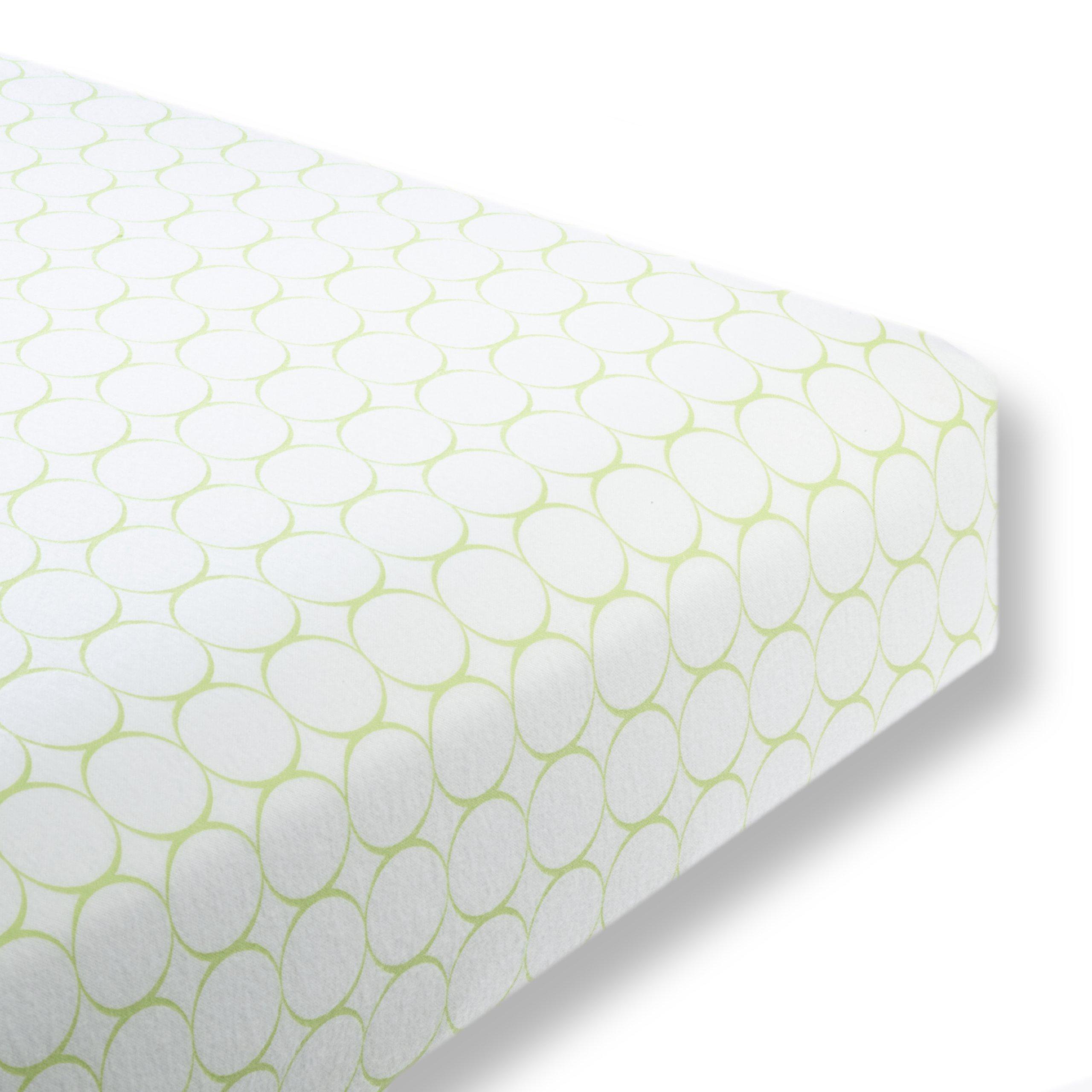 

Swaddle Designs Flannel Fitted Crib ModCircle Baby Bed Organic Cotton Sheet, Sheet, 100% (Kiwi)