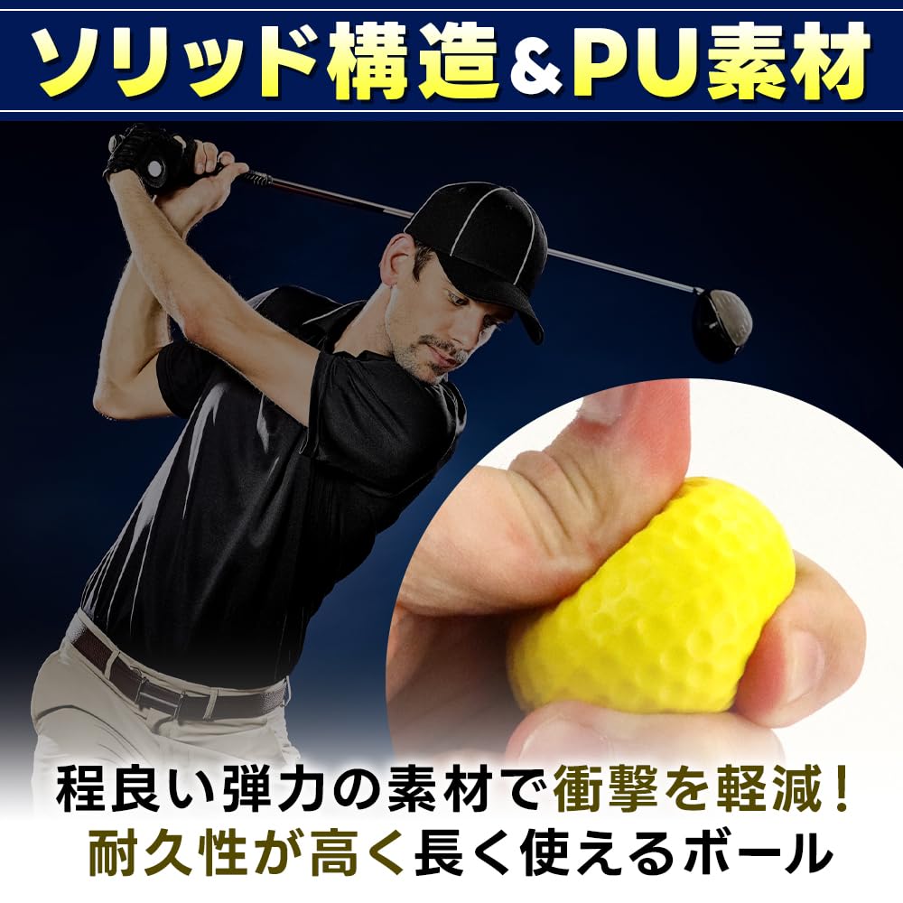 IKY Indoor Practice Golf for Approach Impact and Technique Improvement Balls, 12-Piece Set, Self-Training, Shots, Zone,