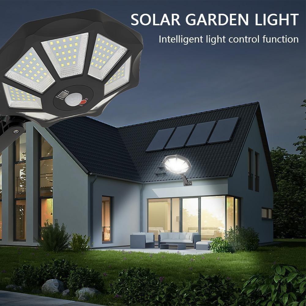 168LED Solar Light with Motion Sensor Outdoor Street Lights 8 Light Powered Outdoor Light Motion Sensor for Yard Street Lamp