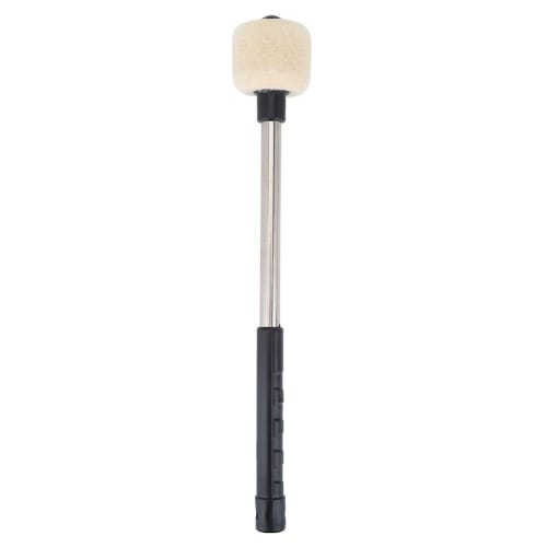 Bass Drum Mallet, Drumstick Mallet, Taiko Drum Stick, Stainless Steel, Firm Grip, Non-Slip, for Brass Band, Gong, Percussion, 1 Piece