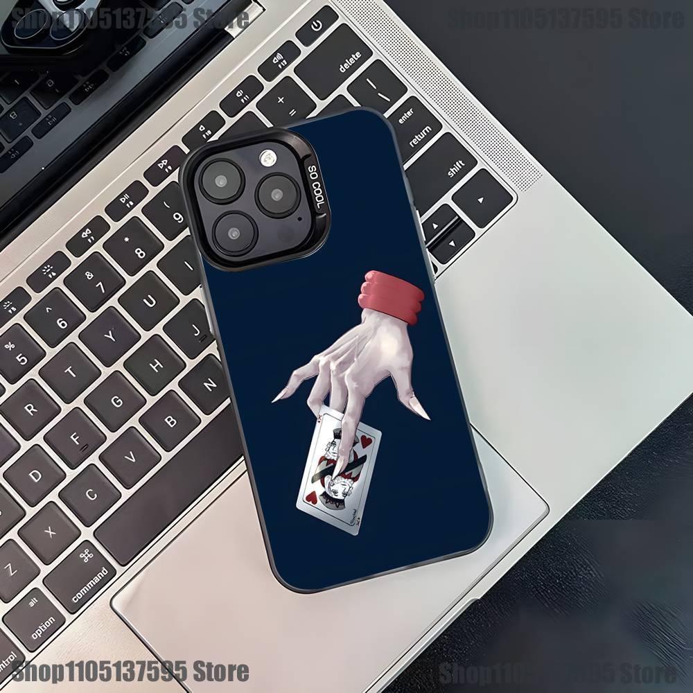 Ace of Spades Poker Phone Case For iPhone 17,16,15,14,13,12,11,Pro,XS,Max,Plus,Mini,SE4,E Black Matte Shockproof Cover