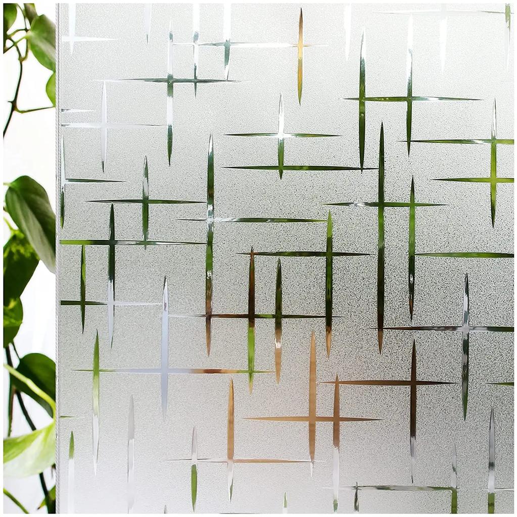 Mul-styles Decorative Window Film Anti Look Static Cling Window Stickers Vinyl for Glass Stained Glass Film Self Adhesive Film