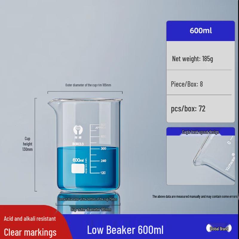 Mubaisen Low Form Graduated Glass Beaker