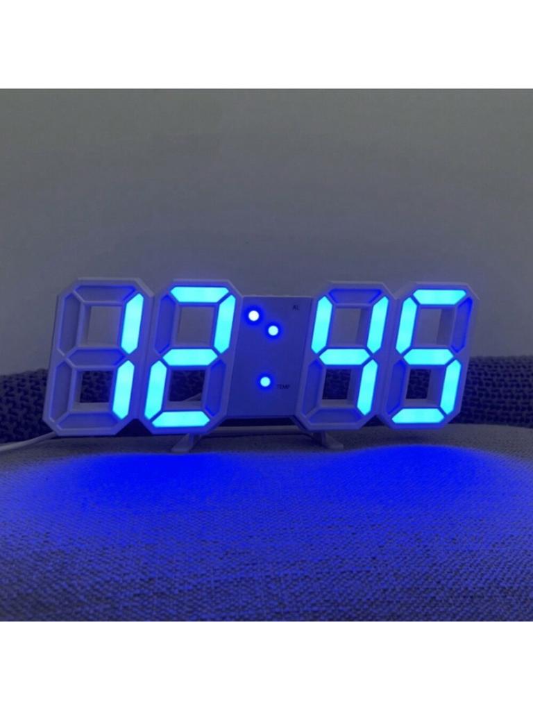 3D LED Digital Clock Luminous Fashion Wall Clock Multifunctional Creative USB Plug In Electronic Clock Home Decoration