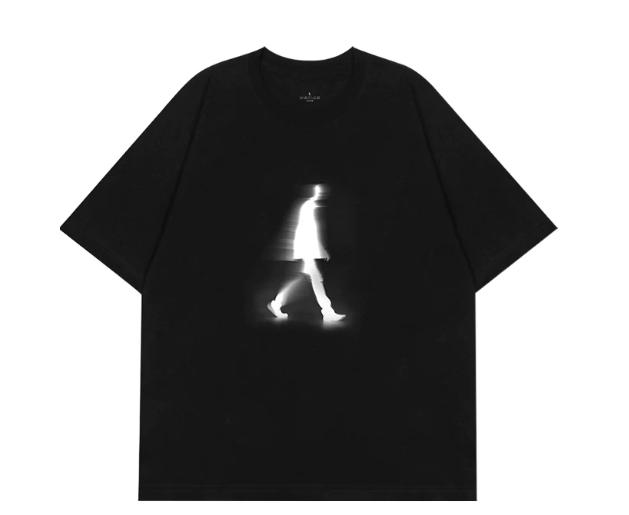 Summer Unisexs Pure Cotton Shortsleeved Shirt with Blurry Smallscale Gradient Print Design Trendy Streetwear Style Tshirt Dry