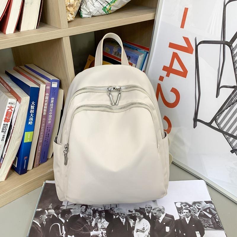 Youth Literary Travel Small Backpack New Lightweight Backpack Women's Summer Solid Color Simple Fashion Mommy Backpack