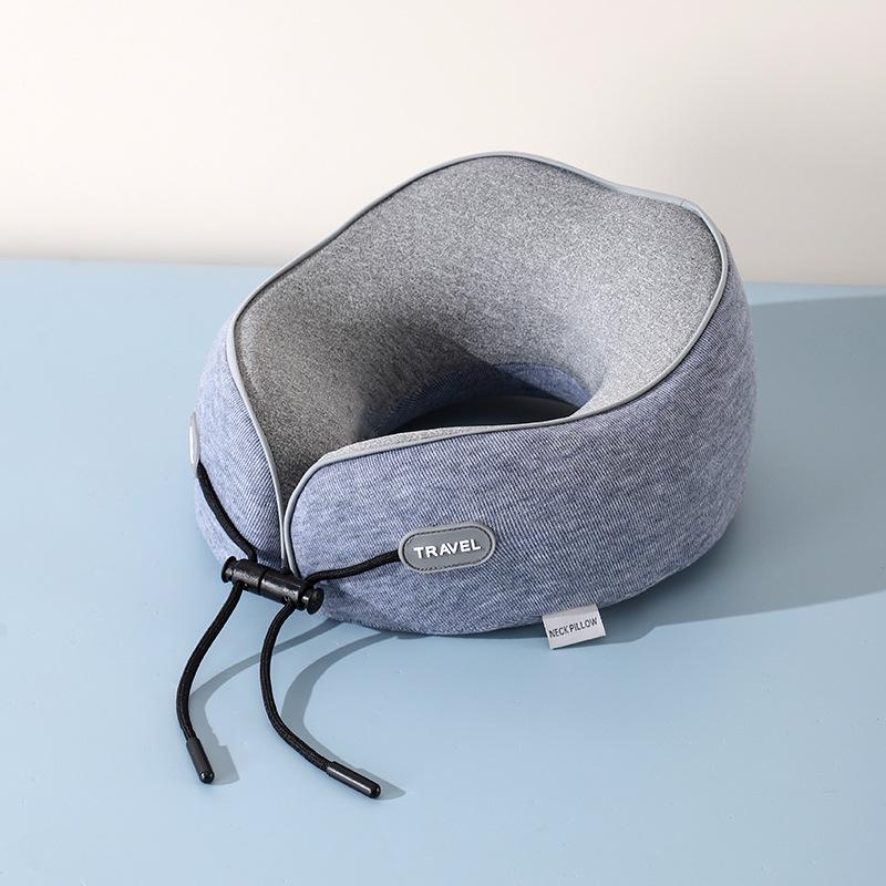 U-Shaped Memory Foam Travel Neck Pillow - Portable Support for Car, Plane & Rail