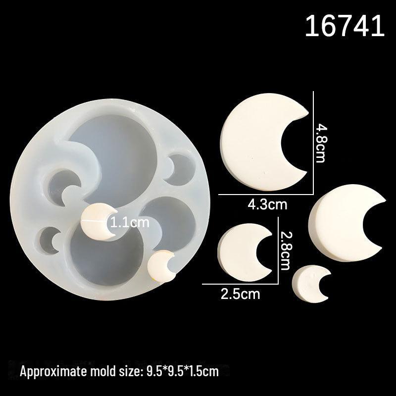 

Силиконовая форма для ключей в виде пятиконечной звезды и луны для украшения ручной работы