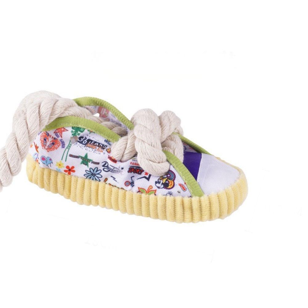 Interaktives Hundequetschspielzeug Schuhe Form Bissfest Hausschuhe Haustier Kauspielzeug Welpe Spielen