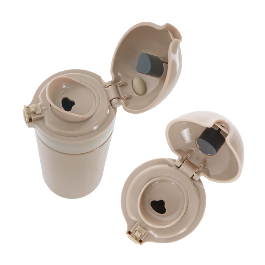 Trade Works One-Touch Thermos Stainless Steel Bottle, Vacuum Insulated, Keeps Drinks Cold and Hot, Smoke Blue, 420ml, Malutto (TS-1842-041)