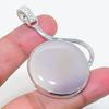 Natural Aqua Chalcedony Gemstone 925 Sterling Silver Jewelry Pendant 2.05" AP-16068