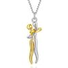 New Personality Fashion Couple Hug Slippable Pendant Necklace for Women Men Charm Collar Jewelry Creativity Anniversary Gift