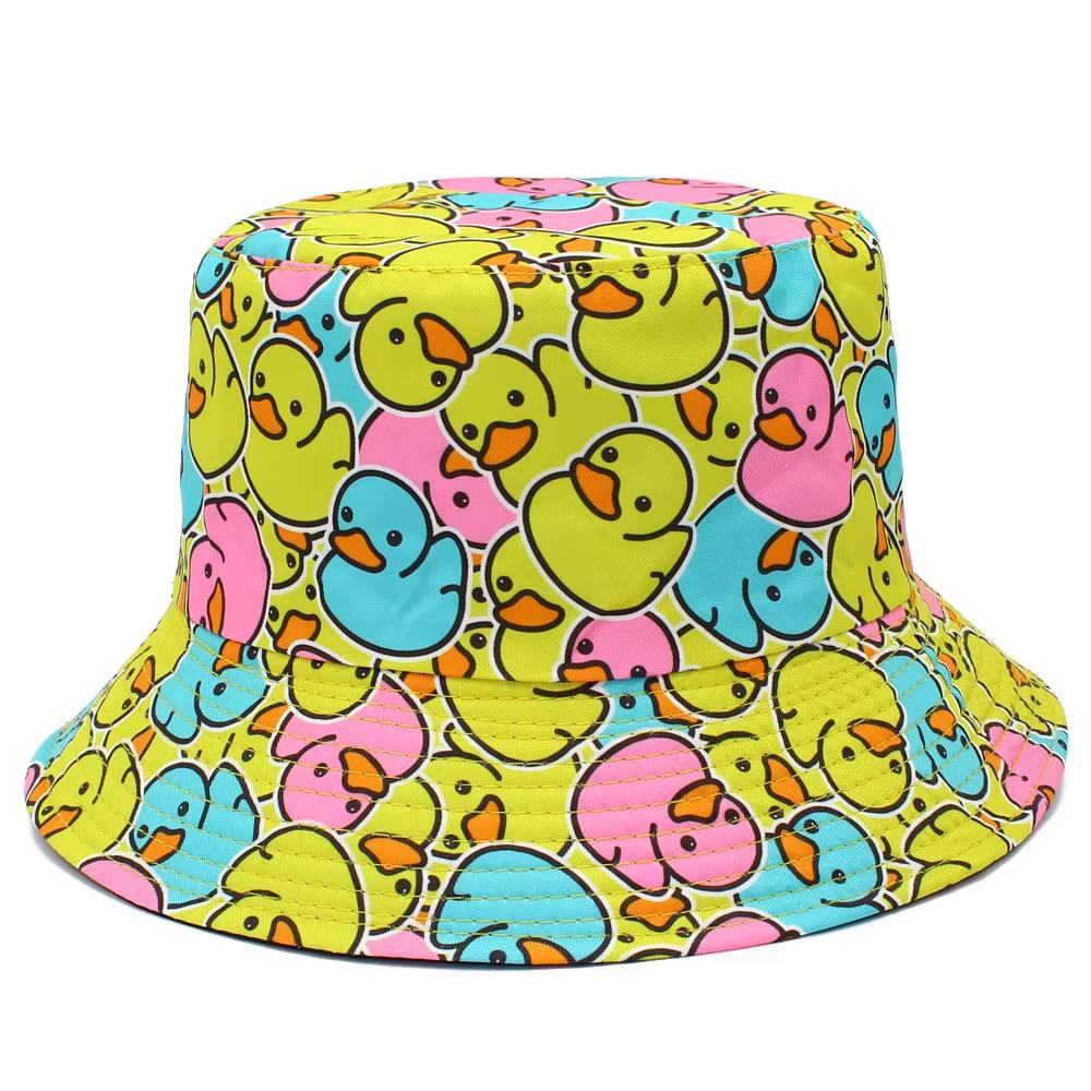 Reversible Bucket Hat Unisex Anti-UV Hip-Hop Street Dance Hat Casual Versatile Outdoor Fisherman Caps Summer Outdoor Sun Caps