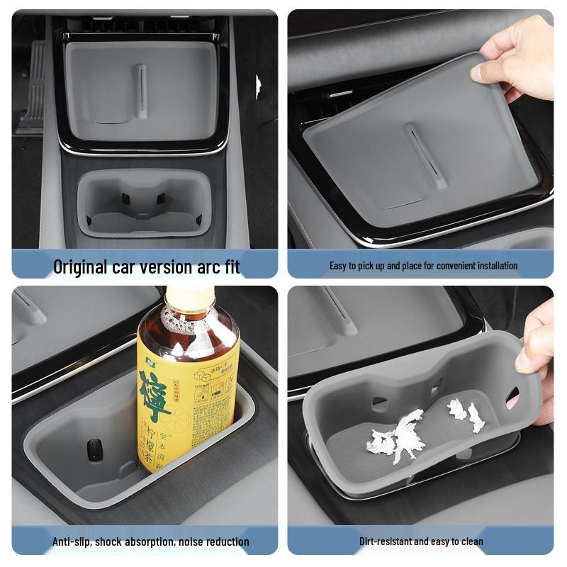 Deep Blue S05 Wireless Charging Pad: Semi-Enclosed Silicone Anti-Slip Mat for Car Cup Holders