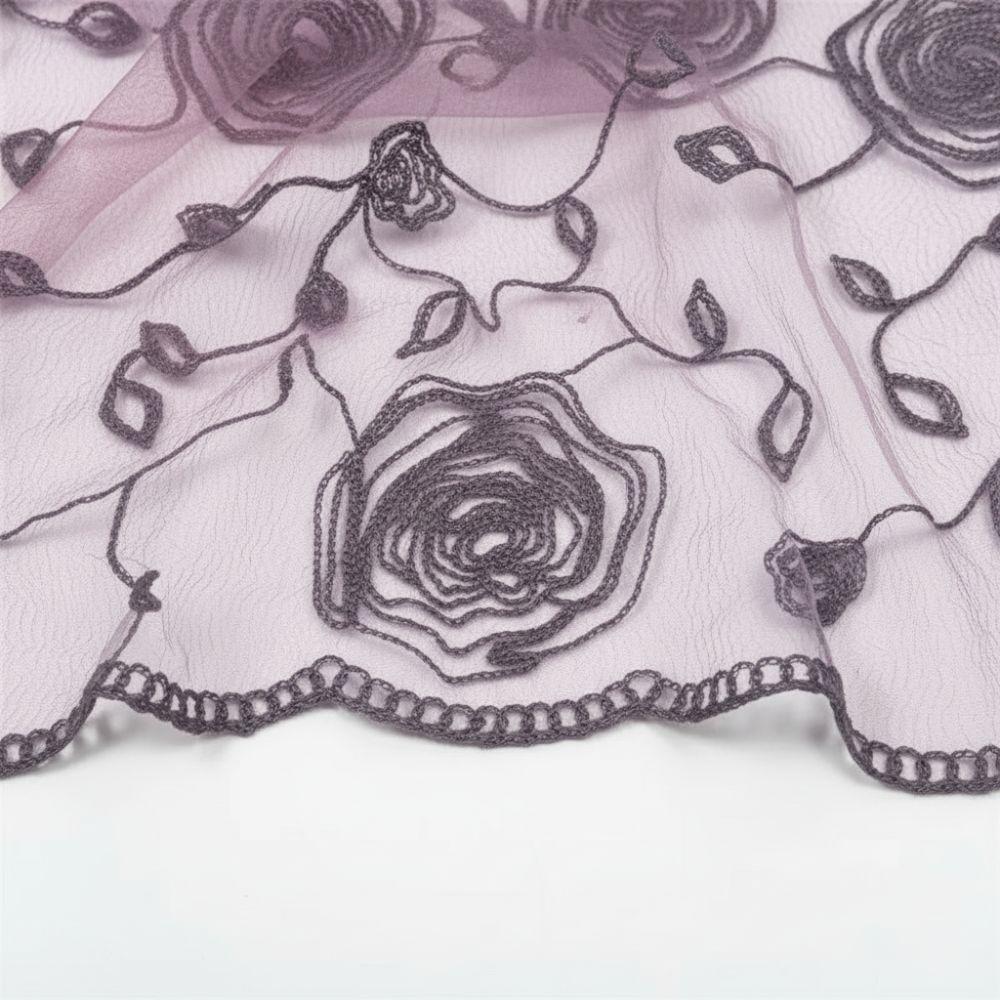 Hollow Out Embroidery Church Head Scarf Elegant Catholic Bride Scarf Lace Mantilla Scarf  for Women