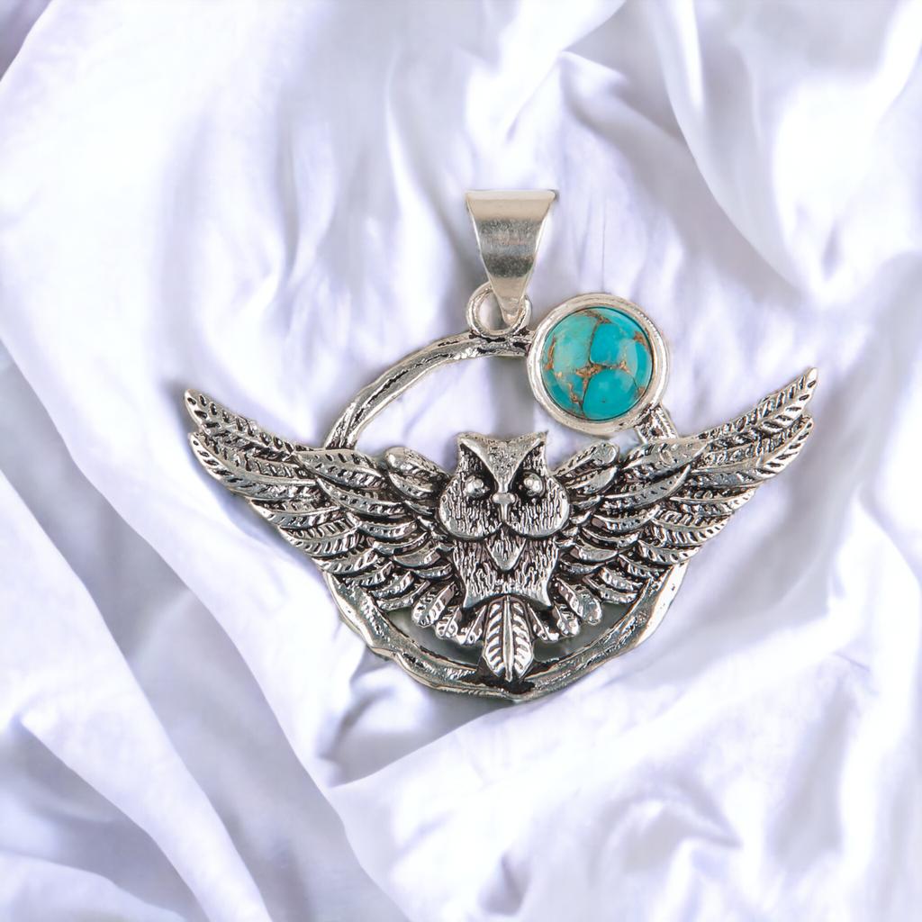 Natural Gemstone 925 Solid Silver Designer Jewelry Pendant 1.48" Christmas Gift CP-17