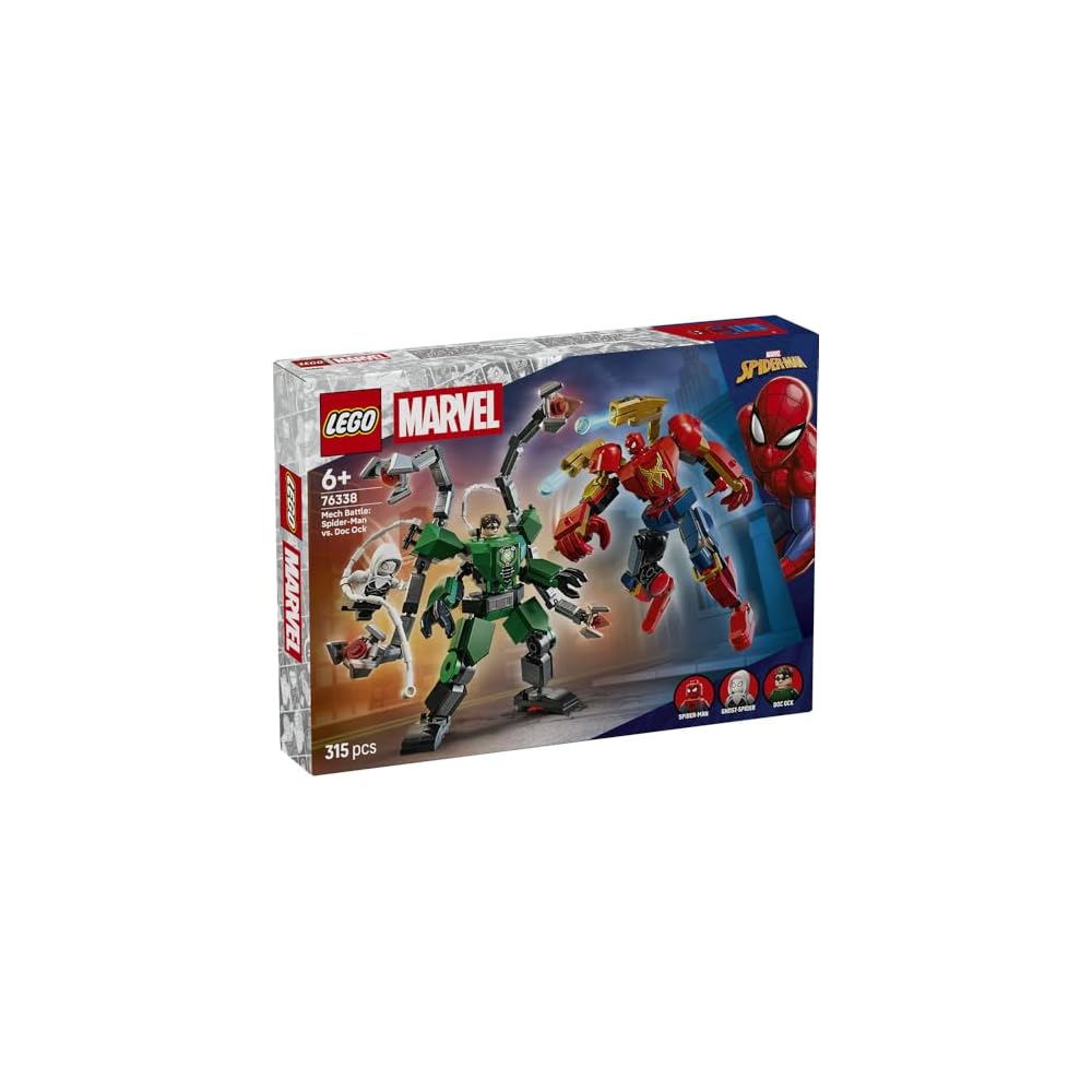 LEGO Marvel Spider-Man Vs Doc Ock Mech Suit Toy Set Building Blocks Educational Gift for Kids Ages 6-9