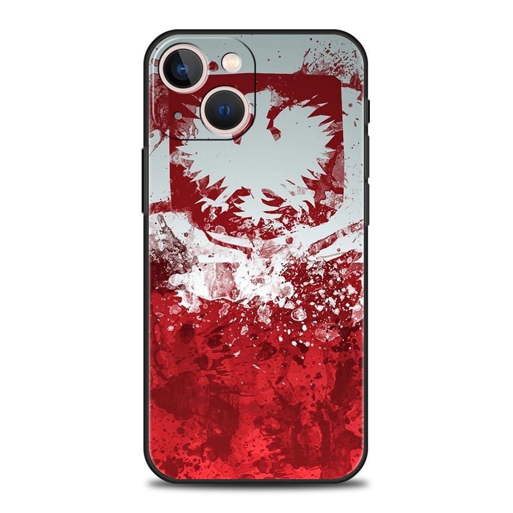 

Phone Case For iPhone 17 16e 15 14 13 12 11 Pro Max SE 7 8 Plus Shell iPhone 16 Soft TPU Cover polish flag iPhone 15 Pro