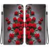 Handmade PU Leather Flip Case for Samsung Galaxy XCover7 (SM-G556B/G556BU1)- Anti-Slip Shockproof Cover with Wrist Strap & Heart/Rose Cat Designs