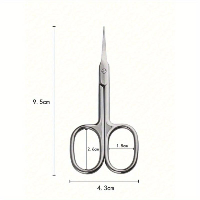 1pc Stainless Steel Straight Beauty Scissors For Facial Hair, Manicure, Nail, Moustache, Eyebrow, Eyelash, Nose, Ear, Cuticle Grooming Kit