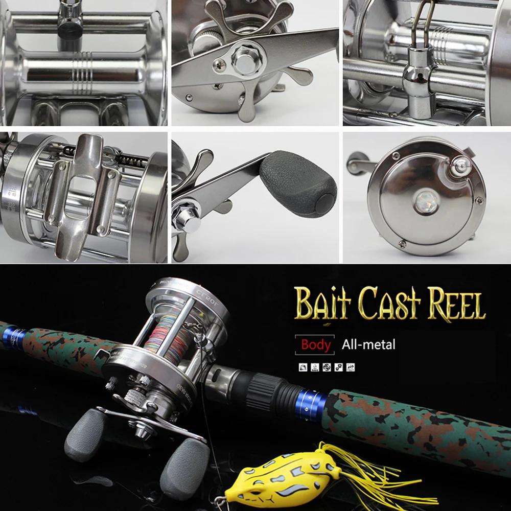 40#-60# Strong Trolling Reel Reinforced All Metal Saltwater Sea Boat Fishing Baitcasting Drum Wheel for Catfish Musky Bass Surf