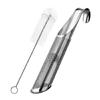 Professional Teas Infuser And Brush Set Stainless Steels Fine Net Strainer Hanging Hook Handle Design For Hot Beverages