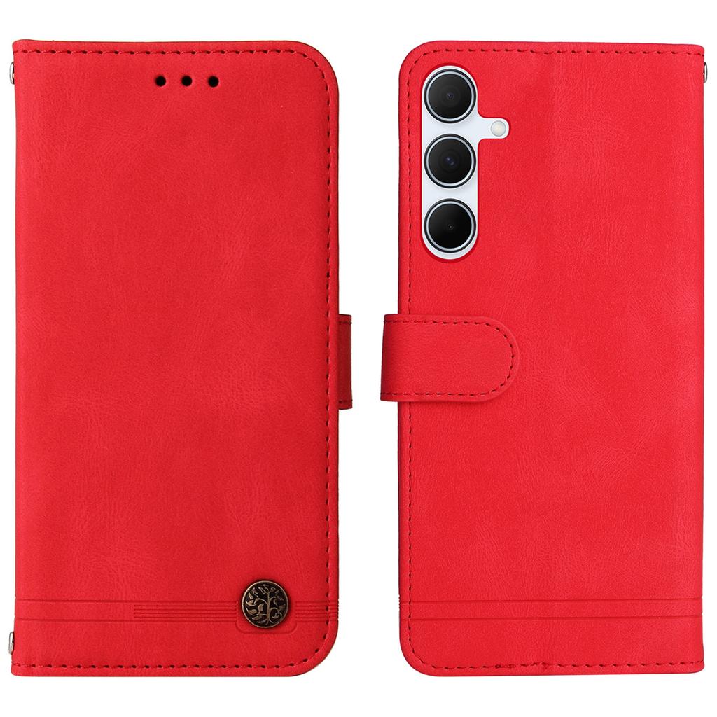 For Samsung Galaxy A56 5G Leather Wallet Cases Skin Touch Phone Cover Stand with Strap