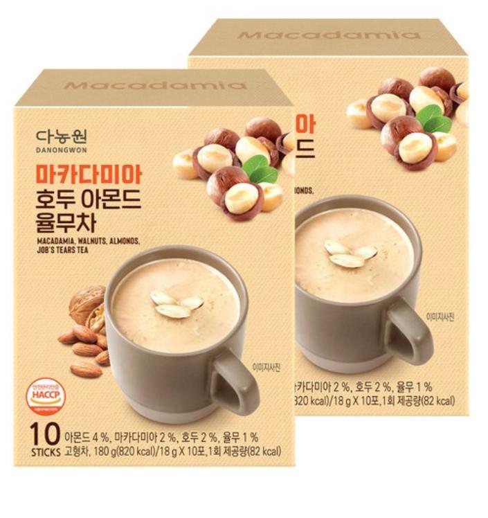 Danongwon Thé Macadamia Noix Noix d'amande Larmes de Job 10 sachets