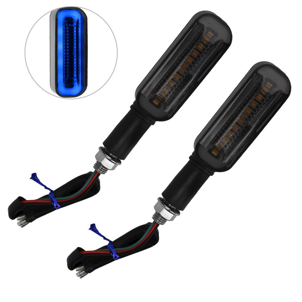 Motorcycle Turn Signal Lights 12 LED Side Marker Lamps Universal Blinker Taillights DRL Flashing Indicator Motorbike Accessories