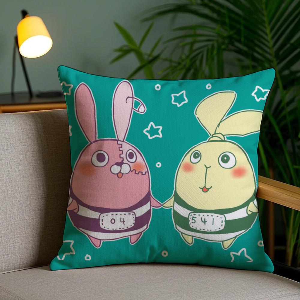 Anime U-Usavich Cushion Cover Soft Short Plush Double-Sided Printing Home Decor Machine Washable Pillow Case Gift