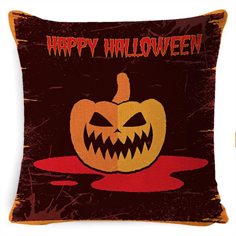 Throw Pillow Halloween Pillow Case Linen Car Cushion Sofa Pillow Case Nordic Style