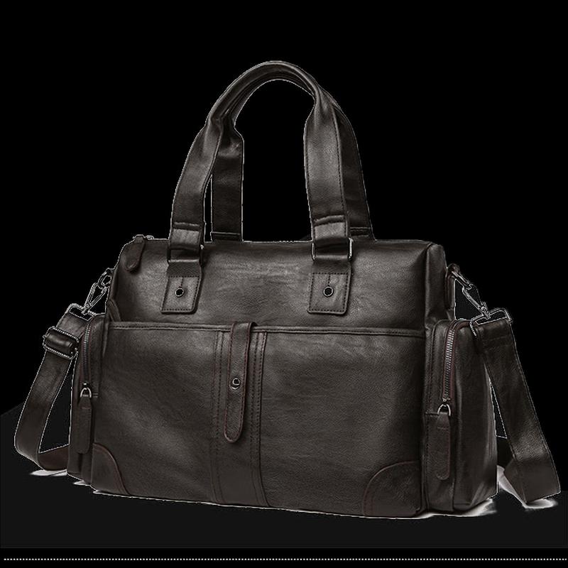 Мужская дорожная сумка-даффл из ПУ