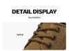 Men's Large Size Genuine Leather Outdoor Mountaineering Shoes - Breathable, Non-slip, Wear-resistant with Thick Sole.