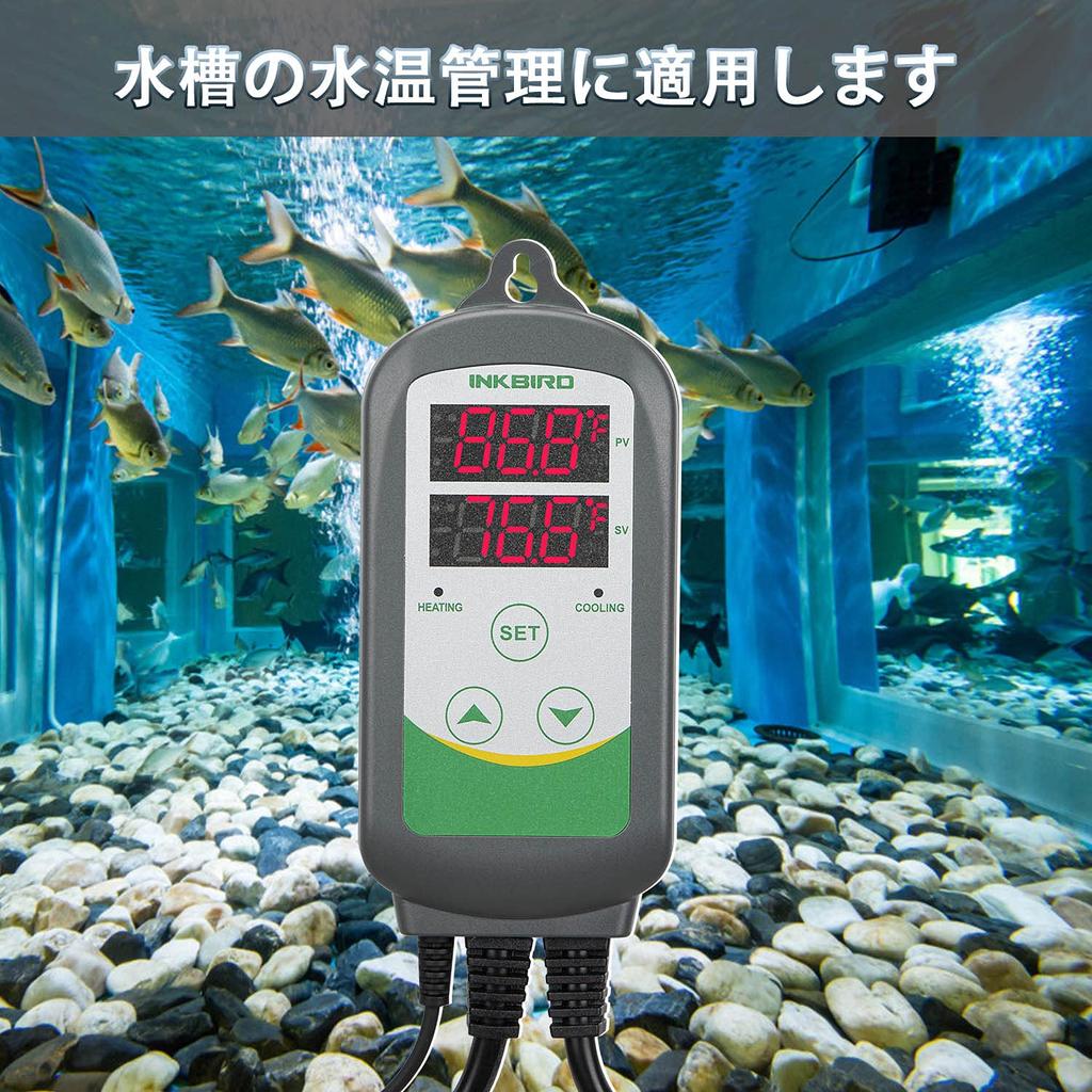Inkbird Temperature Controller Temperature Digital Temperature Temperature Thermocontroller for 110V 10A Thermostat, Control, Heating/Cooling, 2-Stage