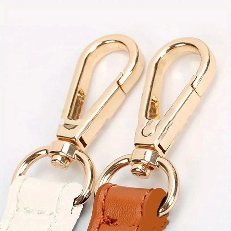 Artificial Leather Bag Strap Handbags Handles For Handbag Short Bag Strap Purse Strap Golden Buckle Replacement Bag Belt