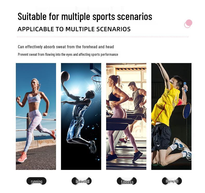 Unisex Sweat-Absorbing Sports Headband for Basketball, Fitness, Running, and Yoga