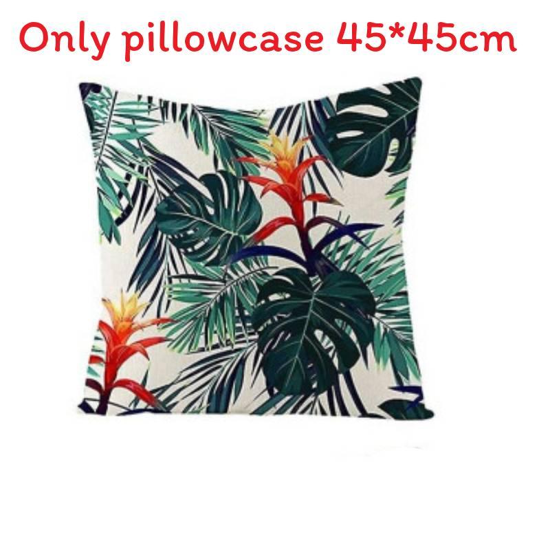 Green Garden Outdoor Cushion Covers Set With Linen Fabric For Patio Lounge Decor