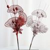 Christmas gold powder lily fan leaf decoration branch Christmas tree plug-in atmosphere supplies simulated branch berry decoration