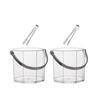 900ml 2pcs Set Red Wine Beer Cocktail Buckets Insulated Transparent Glassware Glass Champagne Barrel Bar KTV Ice Granule Bucket