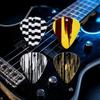 Non-slip Comfort Grip Guitar Picks 1Pcs Celluloid Art Pattern for Electric Guitar Practice Live Stage Use